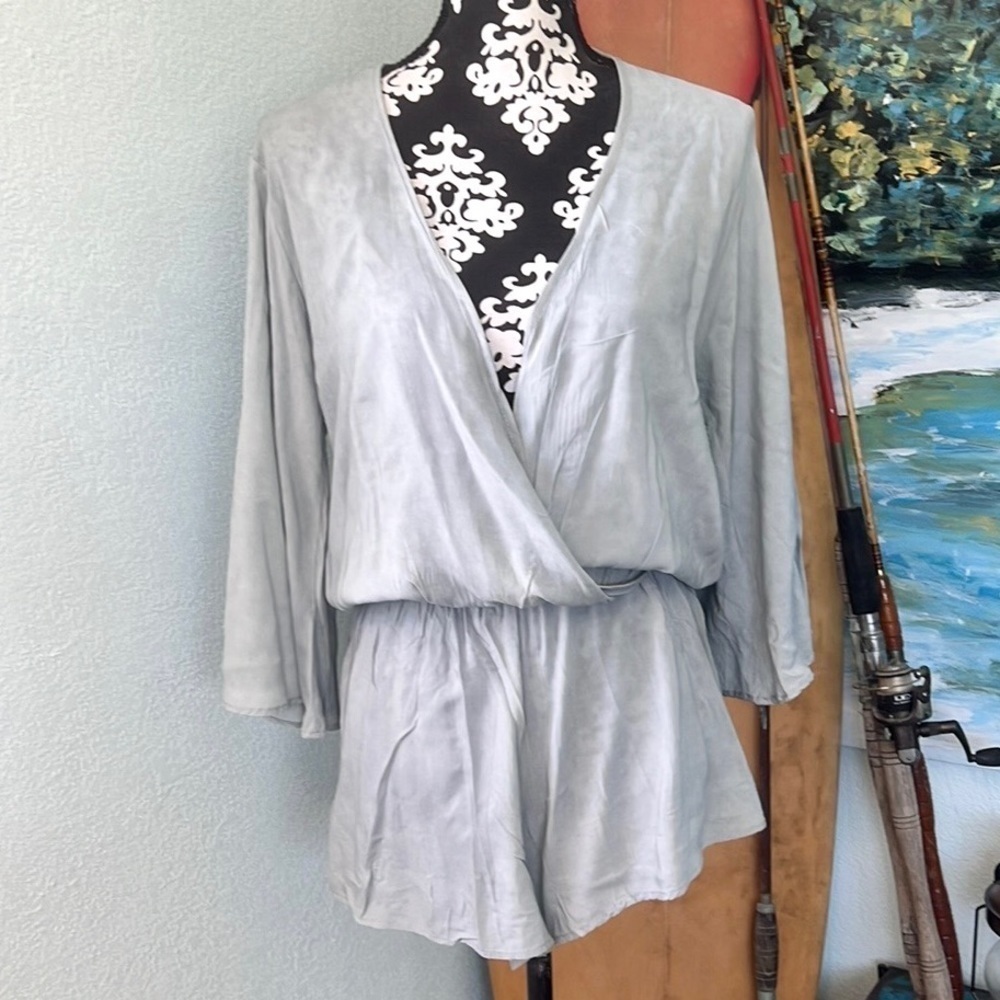 ⭐️Elan, Softest Gray, Lightweight Romper, Perfect From Beach to Brunch, Rayon, M - Picture 11 of 11